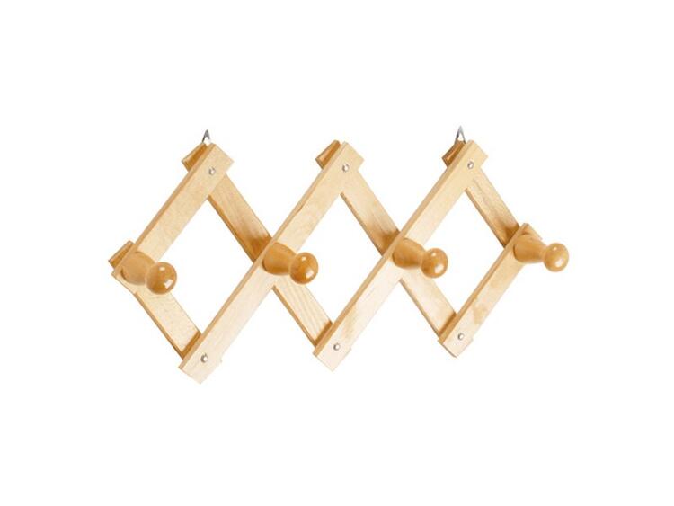 ATTACCAPANNI ESTENSIBILE LUSSO 4 POSTI LEGNO NATURALE 28 CM 