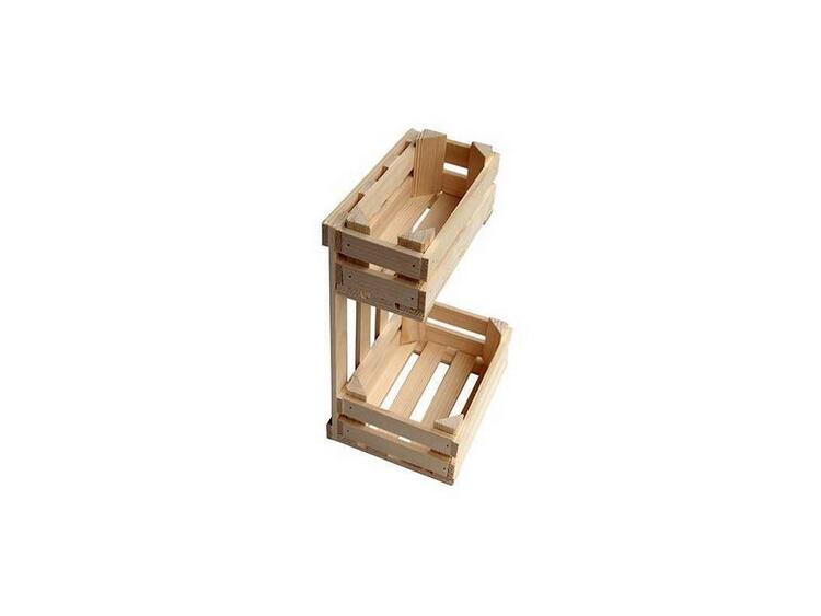 CASSETTINA A 2 PIANI IN COMPENSATO CON LISTELLI 32X31X32 CM