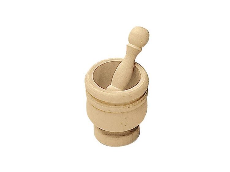 MORTAIO IN LEGNO CON PESTELLO 21X16 CM