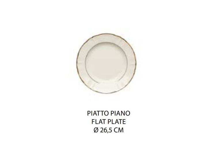 PIATTO PIANO 26,5 SUN DOPP.FIL.ORO 