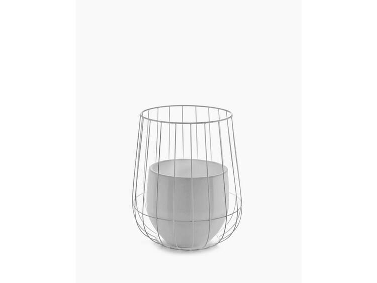POT IN A CAGE WH 