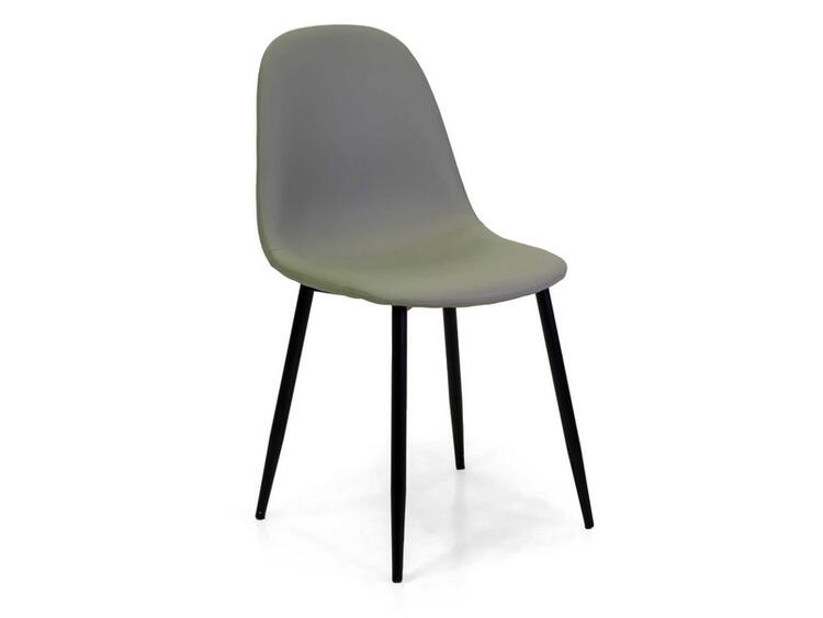 SEDIA ECOPELLE JACKY GRIGIO TORTORA 