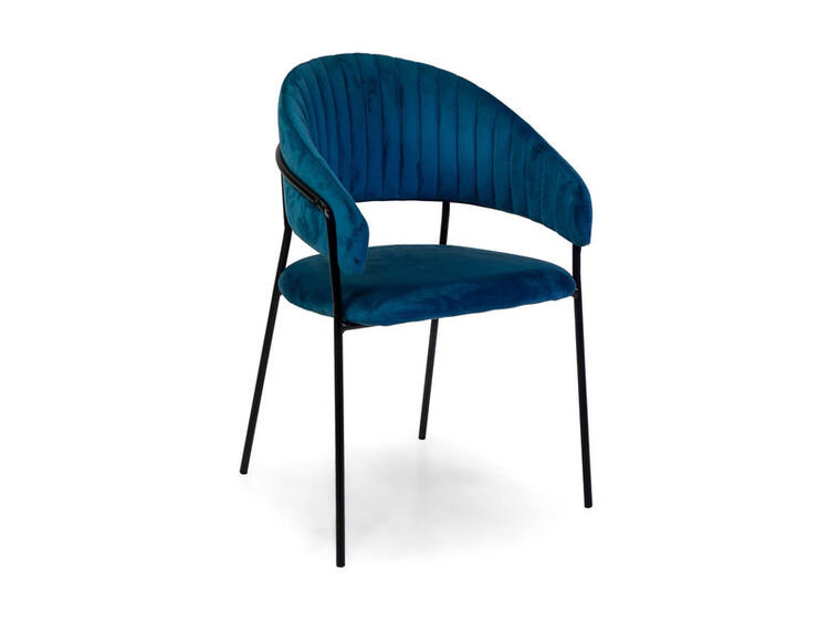 POLTRONA VELLUTO CHLOE BLU STRUT.NE 