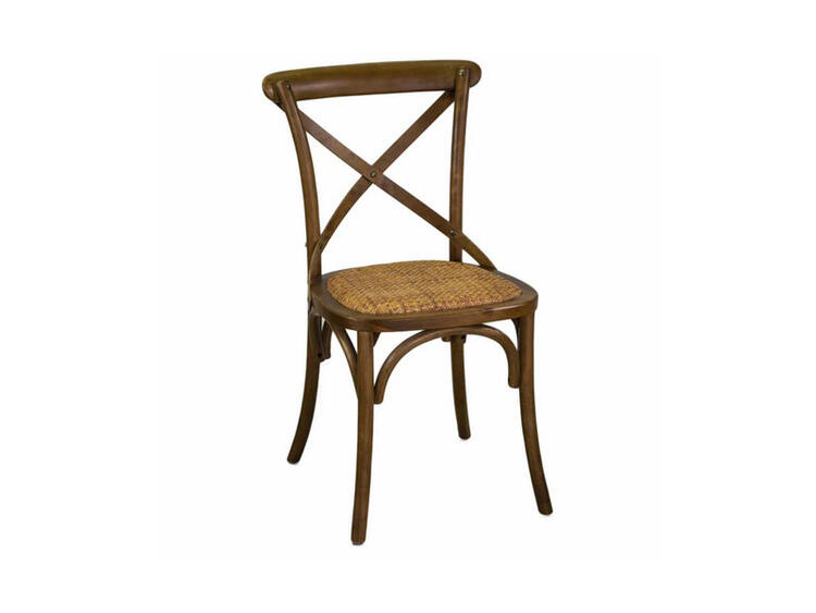 SEDIA LEGNO CROSS STECC.FERRO MARR. 