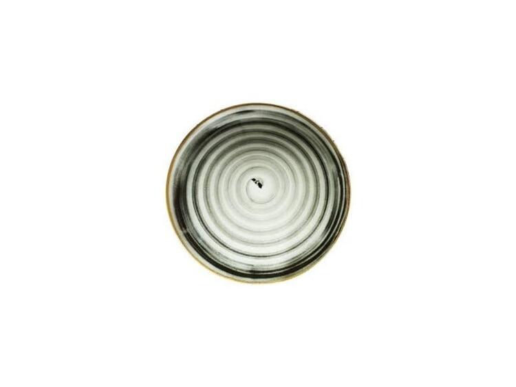 NAPOLI SPIRALE NERA PIATTO PIZZA PORCELLANA ROTONDO CM 33 