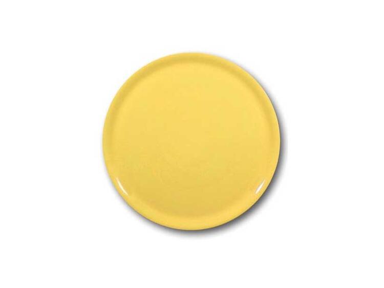 NAPOLI COLORLINE PIATTO PIZZA GIALLO PORCELLANA ROTONDO CM 31 