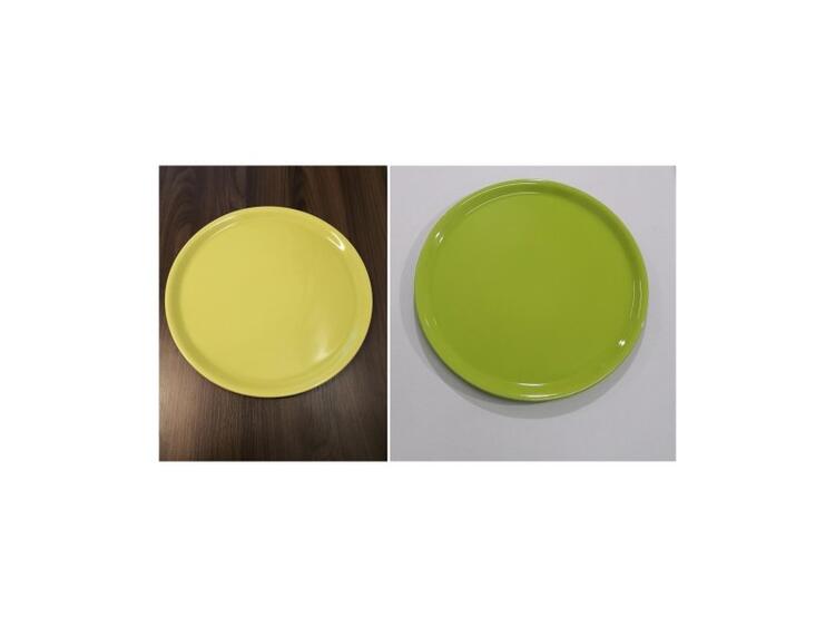 NAPOLI COLORLINE PIATTO PIZZA VERDE PORCELLANA ROTONDO CM 31 