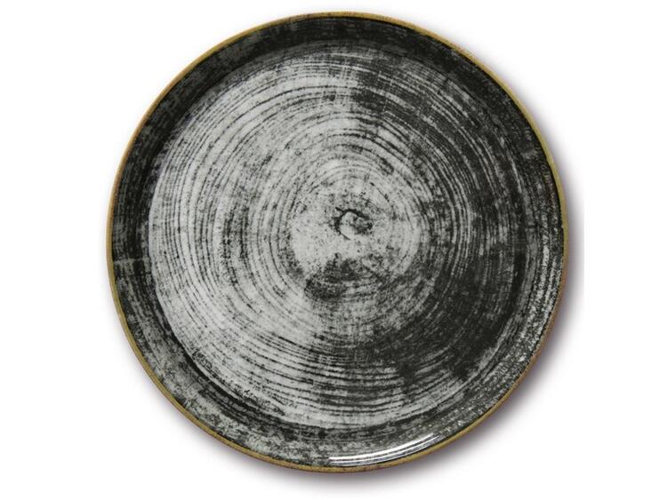 NAPOLI BLACK ROUND PIATTO PIZZA PORCELLANA ROTONDO CM 31 