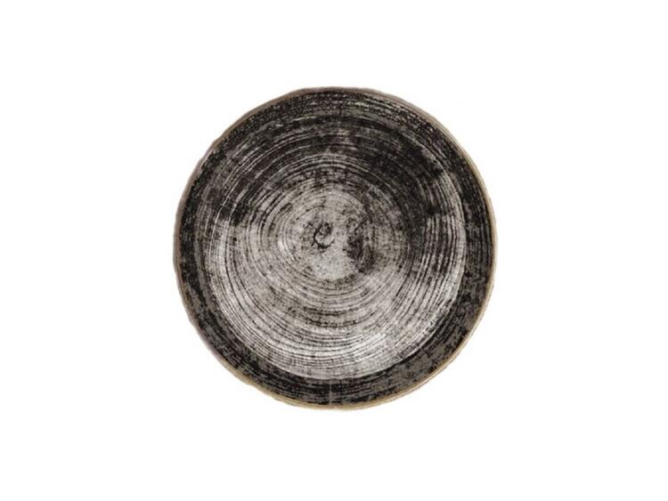 MODERN BLACK PIATTO FRUTTA PORCELLANA DECORATO CM 21 