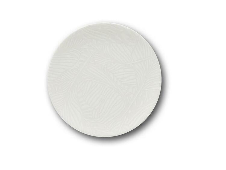 BREATH BIANCO PIATTO FRUTTA PORCELLANA DECORATO CM 21 