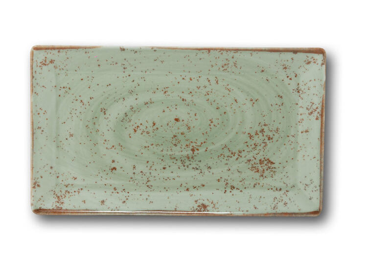 SIVIGLIA FRECKLE VERDE PIATTO KIMI PORCELLANA RETTANGOLARE CM 29X17,5 