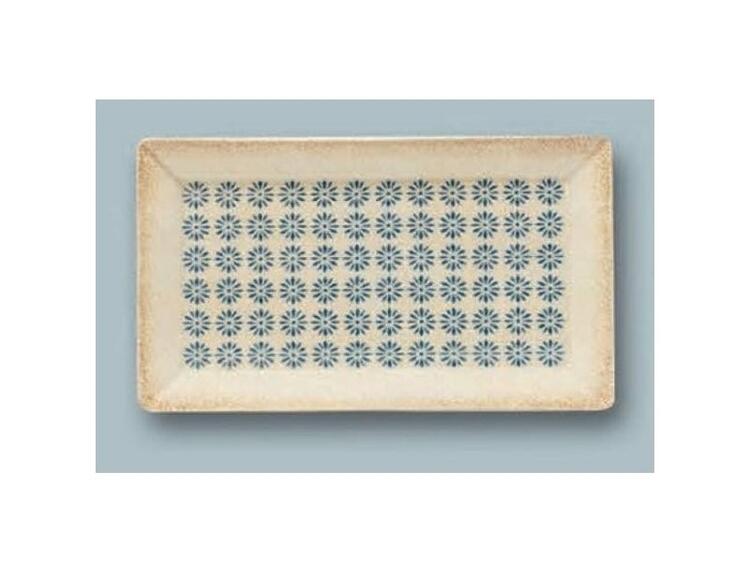TABLE PIATTO RETTANGOLARE PORCELLANA DECORATO CM 29X17,5 