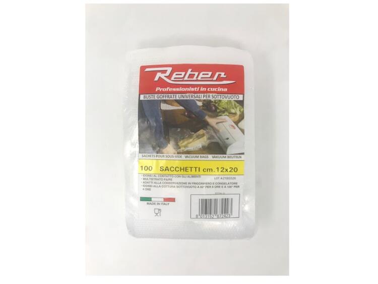 BUSTA 100 SACCHETTI 12X20 REBER 