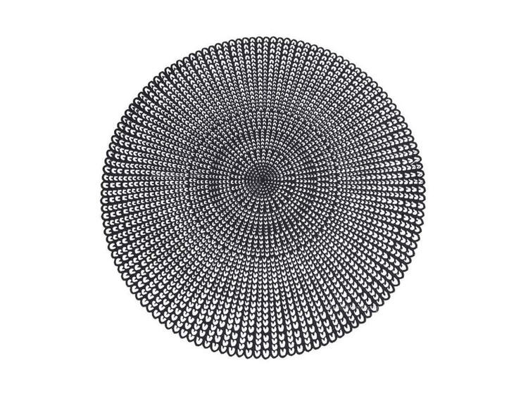 TABLEMAT SET 12 TOVAGLIETTE AMERICANE ROUND CM.40 BLACK  
