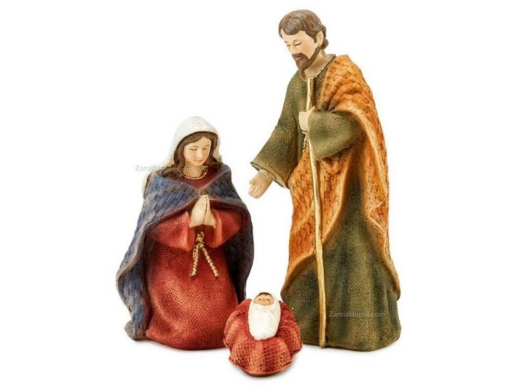 HOLY FAMILY SET PZ.3 COLOR 8X7X18 