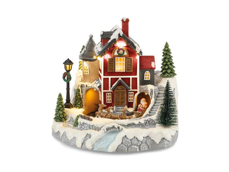 XMAS TOWN PAESE C/BABBO 23,5X22X22, 
