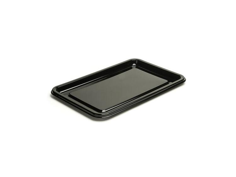 VASSOIO RETTANGOLARE ANGOLO ARROTONDATO PMMA NERO 250X370 MM 
