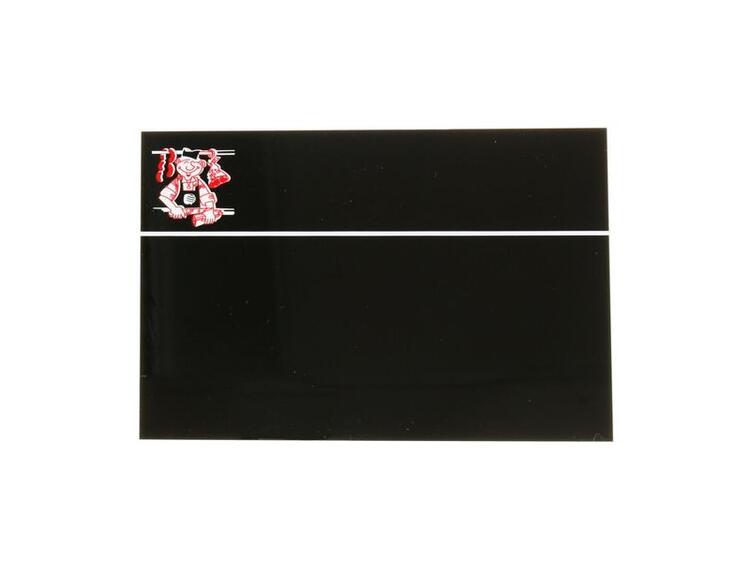 LAVAGNETTA SEGNAPREZZO CON CORNICE E GANCIO POLIPROPILENE NERA 120X80 MM