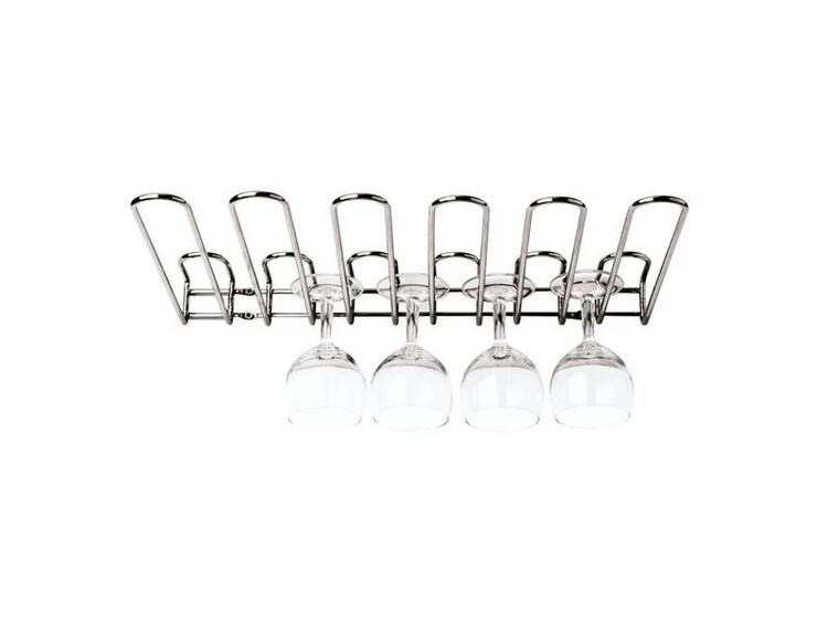 RASTRELLIERA PORTA BICCHIERI INOX 45X31 