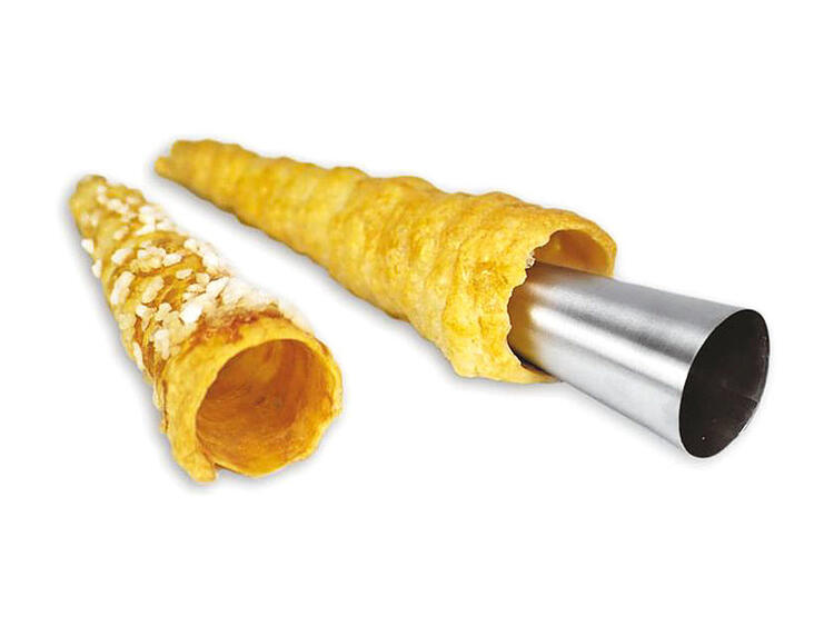 CONFEZIONE 10 CANNOLI CORNETTO INOX 