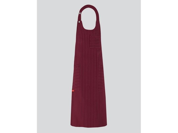 GREMBIULE BISTROT UNISEX BORDEAUX GESSATO 