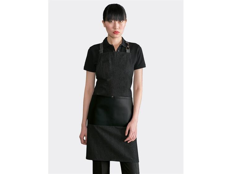GREMBIULE FREDDIE UX DENIM COT.NERO 