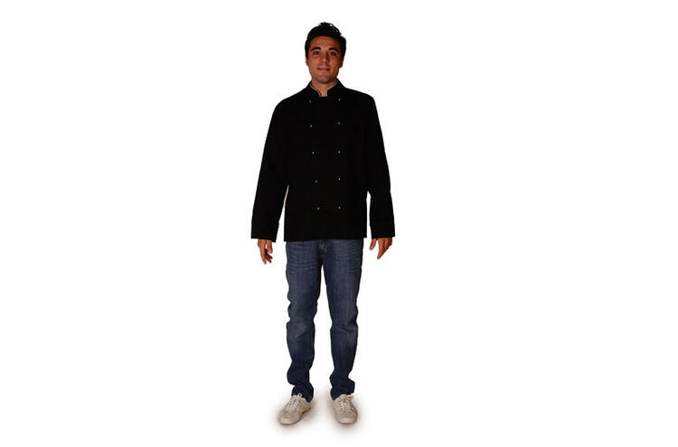 GIACCA CUOCO CHEF UNISEX GABRIEL NERO 