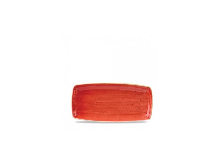STONECAST BERRY RED OBLONG PLATE 