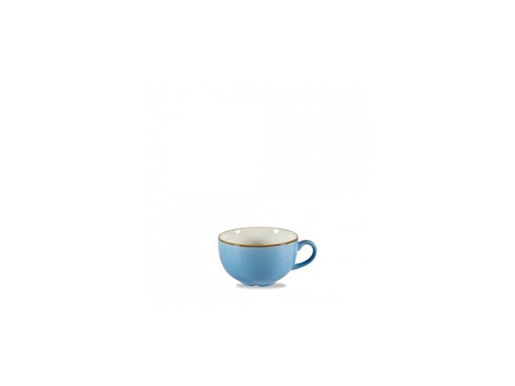 STONECAST CORNFLOWER BLUE TAZZA CAPPUCCINO 