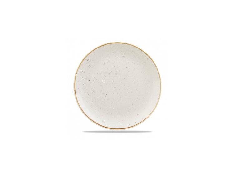 STONECAST WHITE SPECKLE COUPE PLATE 