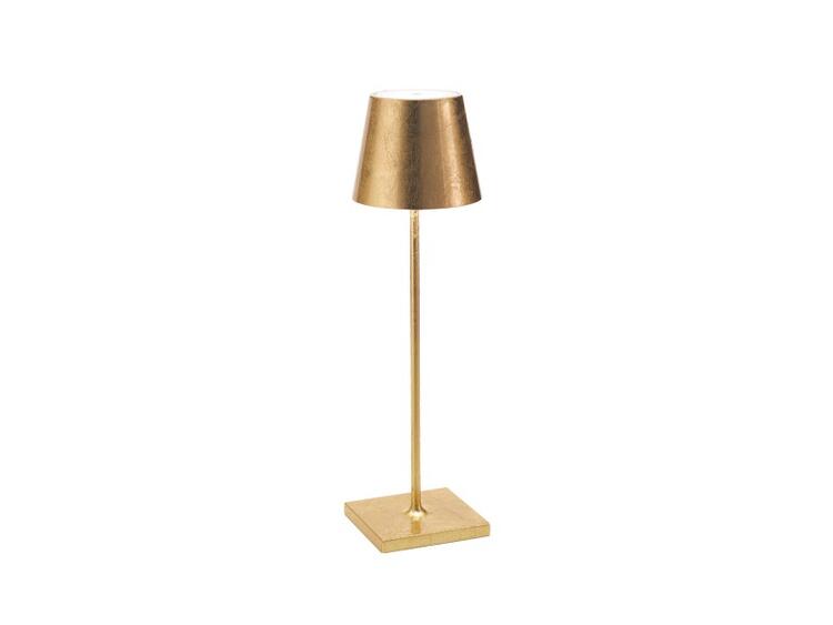 POLDINA LAMPADA TAVOLO FOGLIA ORO 