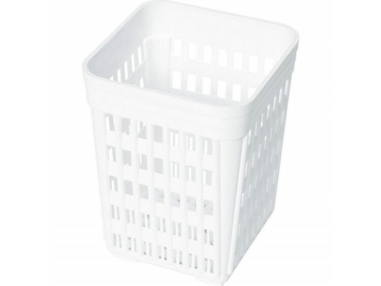 CESTELLO PER POSATERIA IN POLIPROPILENE BIANCO 110X110XH140 MM