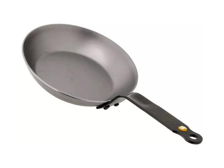 MINERAL B PADELLA LIONESE ACCIAIO PESANTE CON RIVETTI RINFORZATI 1 MANICO CM 20