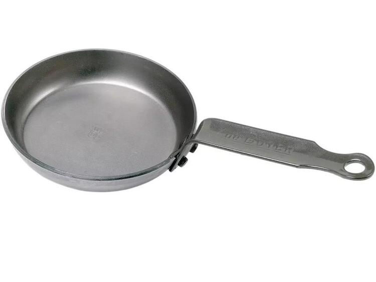 MINERAL B PADELLA BLINIS ACCIAIO PESANTE CON RIVETTI RINFORZATI 1 MANICO CM 14