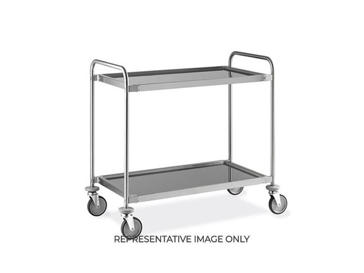 CARRELLO 2P INOX STAMPATO 120X60 