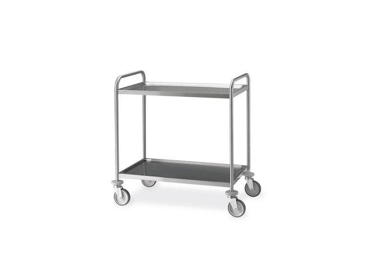 CARRELLO INOX STAMPATO 2P   80X50 