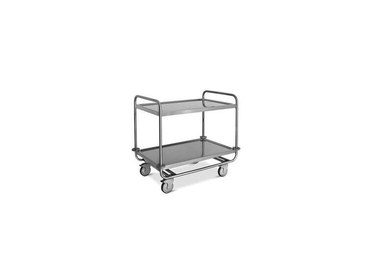 CARRELLO INOX STAMPATO 2 PIANI 