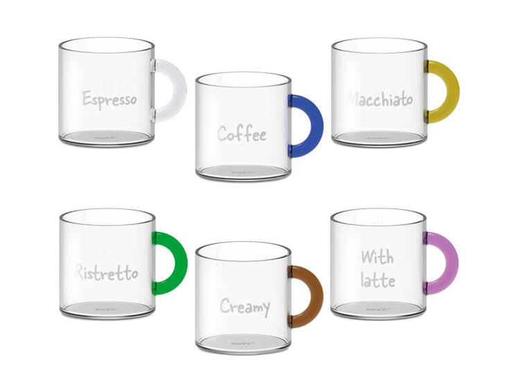 SET 6 TAZZINE CAFFE  C/MAN.ML.100 