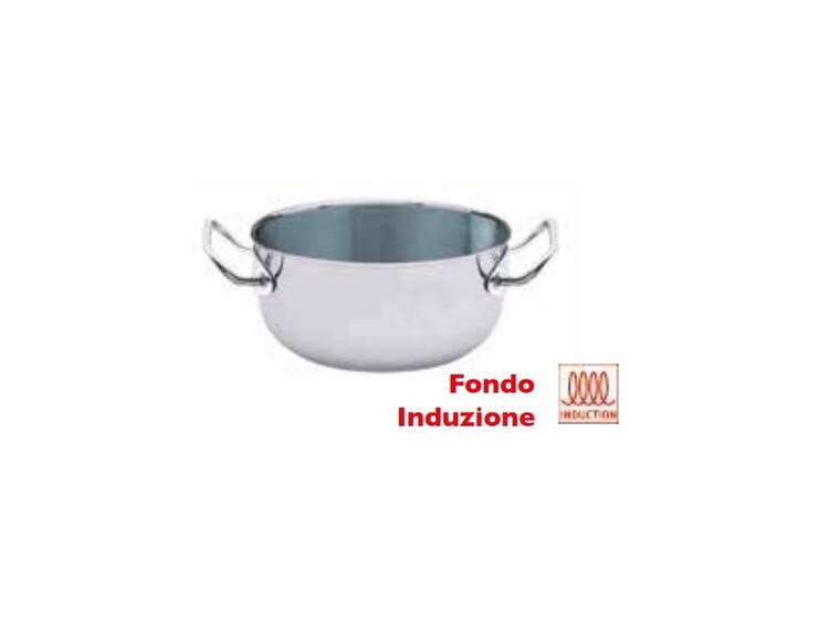 CASSERUOLA FONDO SEMPLICE CM.36 2 MANICI INOX 