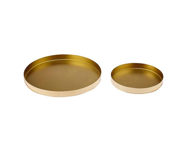 AURORA GOLD 2 PK SERVING TRAY 