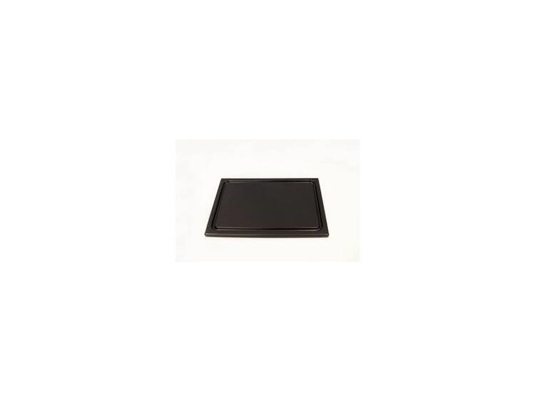 TAGLIERE IN POLIETILENE NERO 60X40X2 CON FERMI DI BATTUTA E VITI INOX 