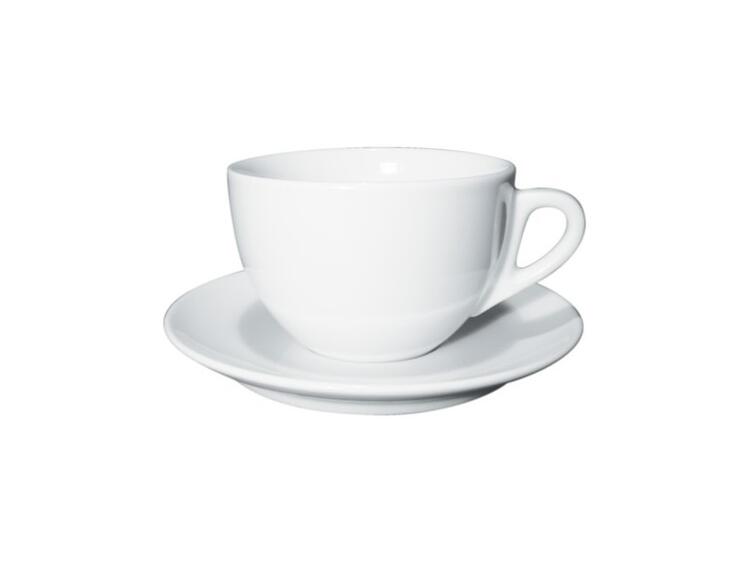 TAZZA JUMBO CON PIATTO VERONA BIANCO 