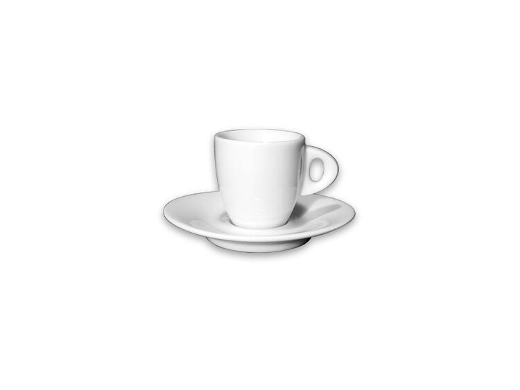 TAZZA CAFFÈ ALTA CON PIATTOI GALILEO BIANCA 