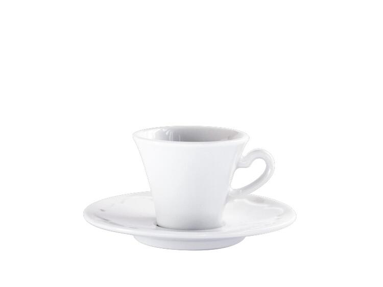 TAZZA CAFFÈ CON PIATTO VIVALDI BIANCO 