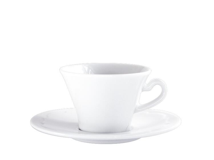 TAZZA CAPPUCCINO CON PIATTO VIVALDI BIANCO 