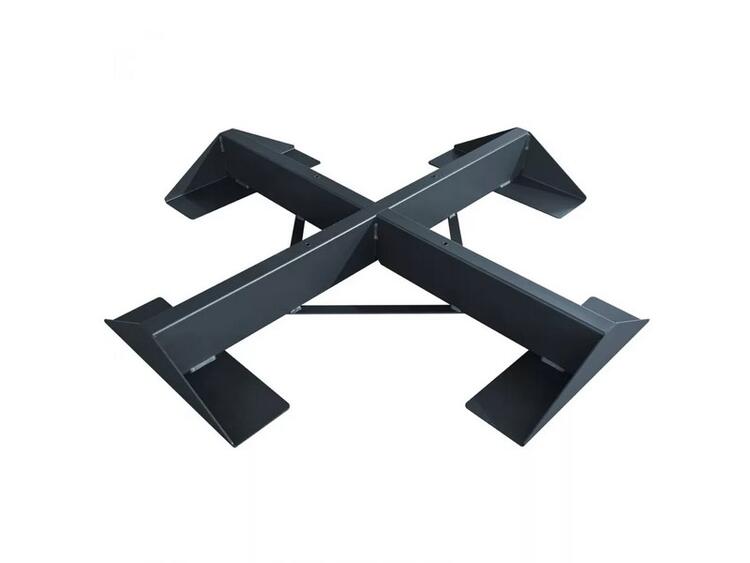 BASE METALLO CROCE 80X80 DARK C/TUB 