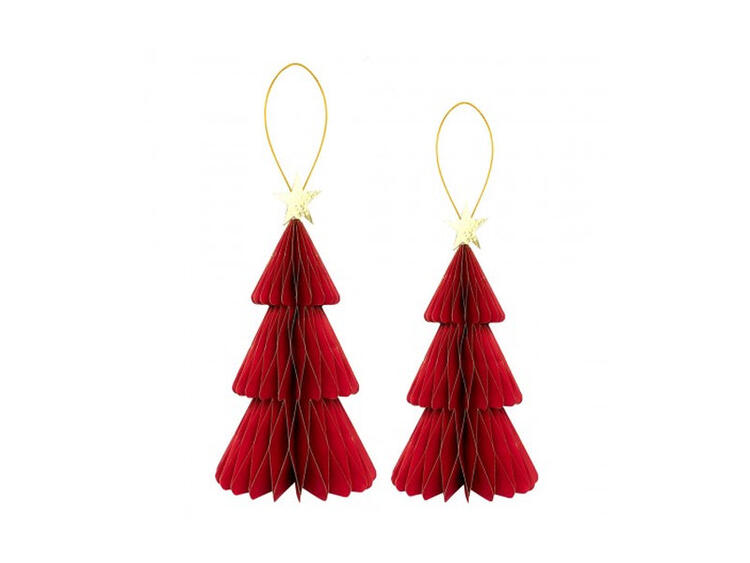 DECORO CARTA PZ.2 ALBERO ROSSO C/ST 