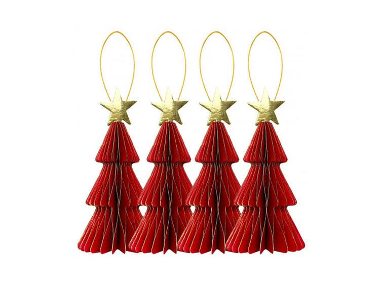 DECORO CARTA PZ.4 ALBERO ROSSO C/ST 