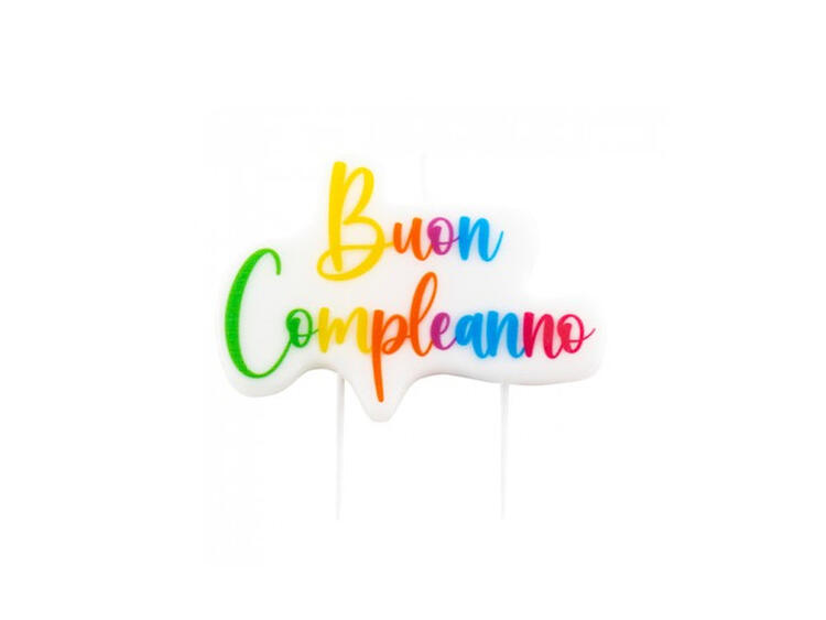 CANDELA BUONCOMPLEANNO 8X10 MULTICO 
