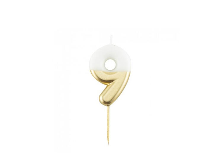 CANDELA CM.10,5 BIANCO/ORO 